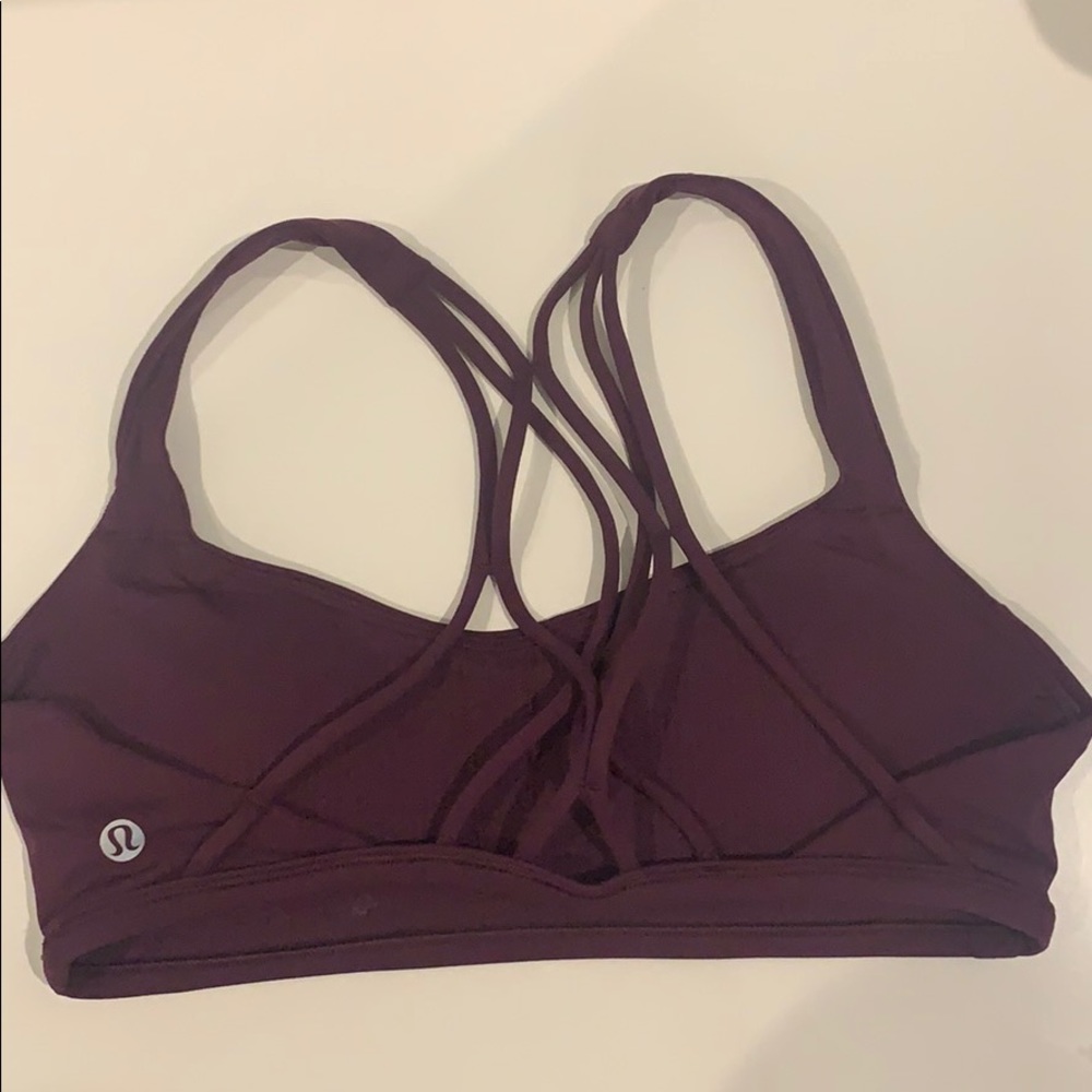Lululemon Bra Size 4 Burgundy